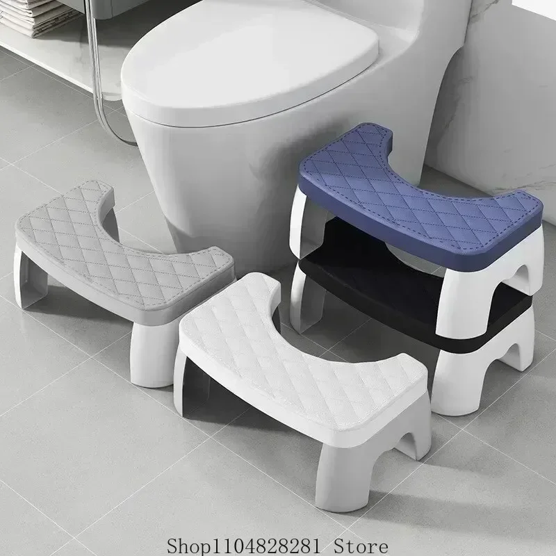 Anti-Slip Toilet Stool Squatting Foot Stool, Non-Skid Step Stool for Adults Kids Elderly Pregnancy, Bathroom Squat Potty Stool