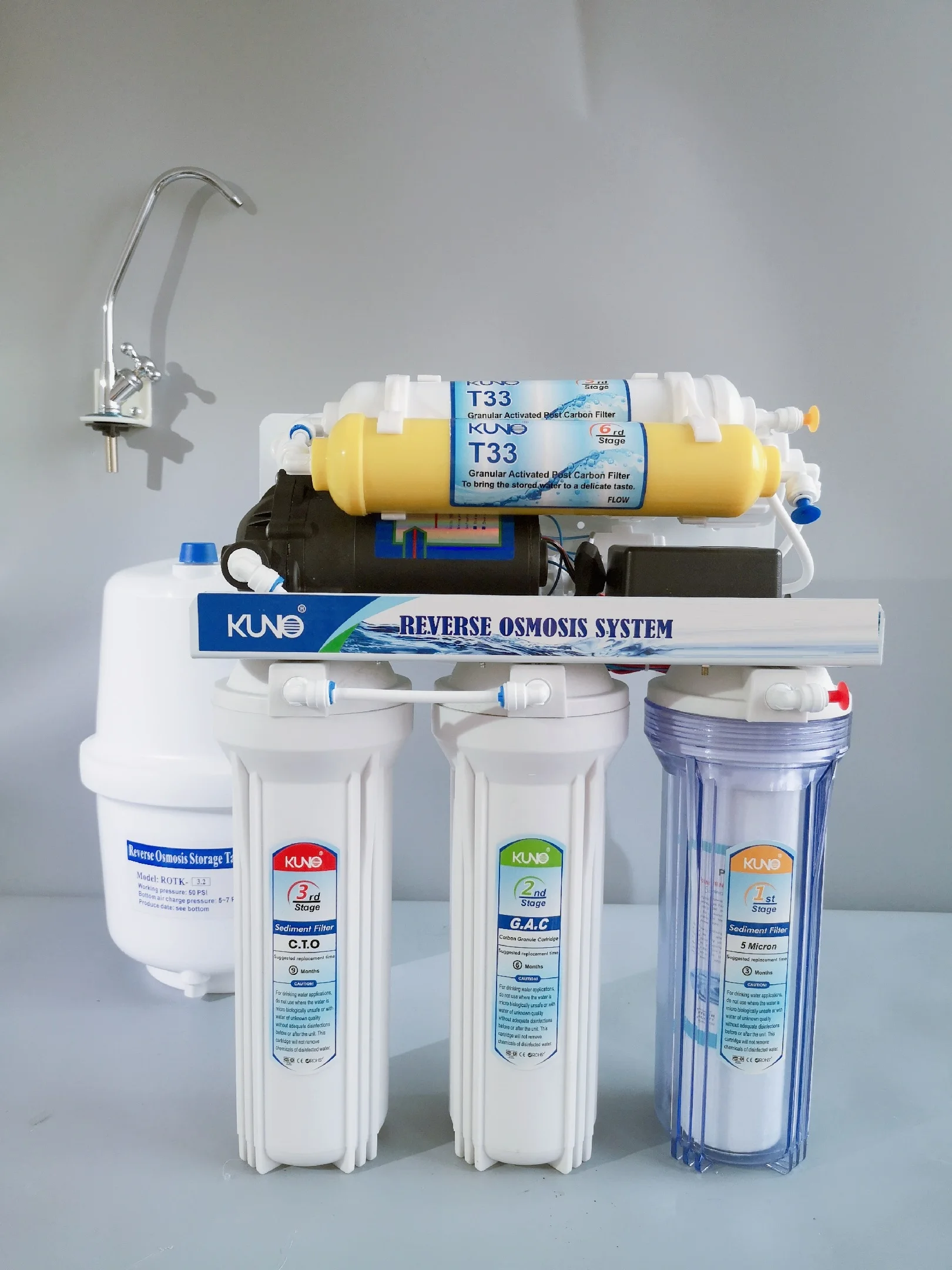 Filtro de água doméstico RO de 5/6/7/8 estágios para casa