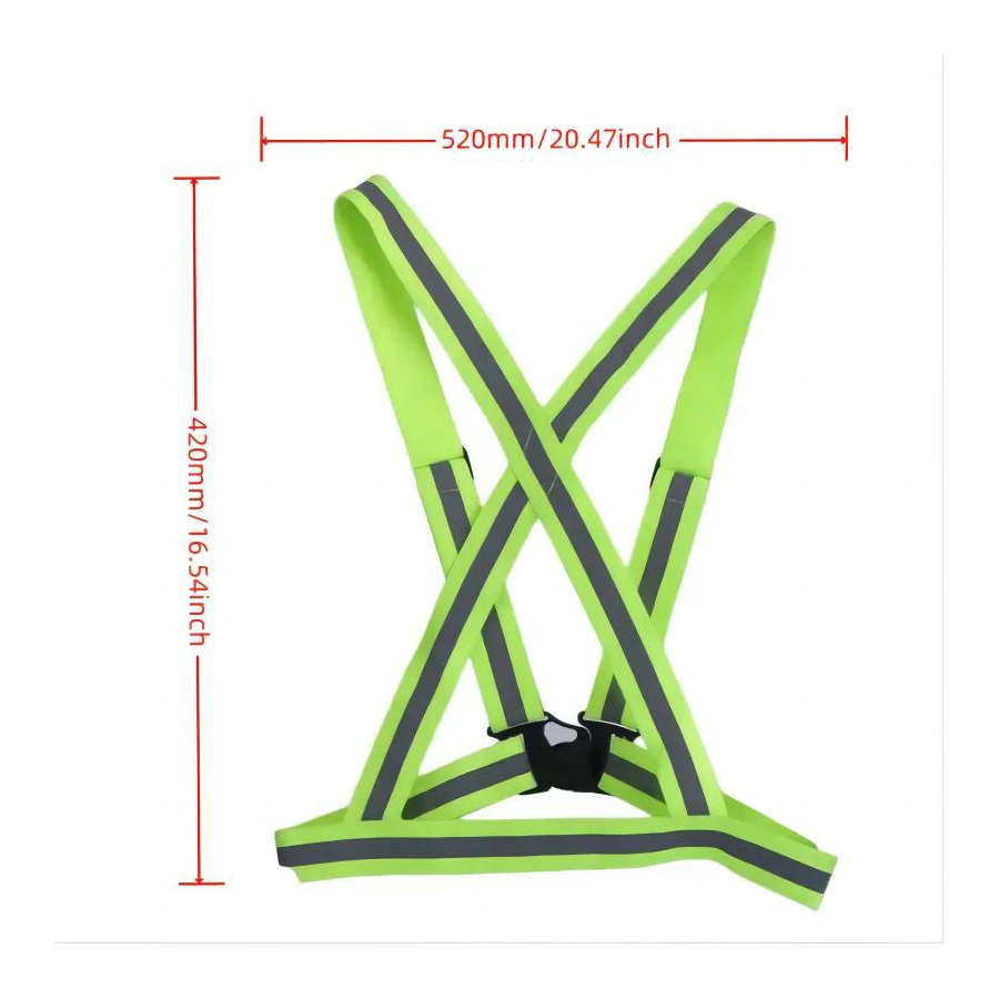 High Visibility Reflective Vest Safety Vest Running Reflective Gear Adjustable Reflective Vest for Walking,Hiking,Night Cycling