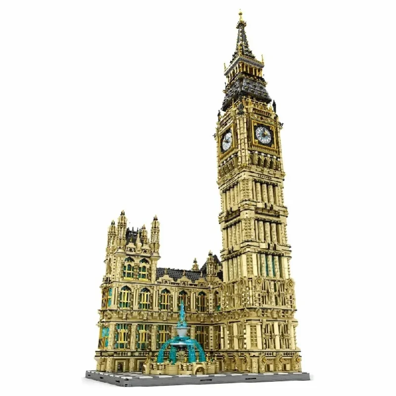 Klemmbausteine UK Big Ben Mittelalterliche Bauklötze Set Reobrix 55012 Wahrzeichen-Architektur Modulares Montagemodell Bausteine-Kit Kreatives Spielzeug Geschenke für Erwachsene 13825 Teile