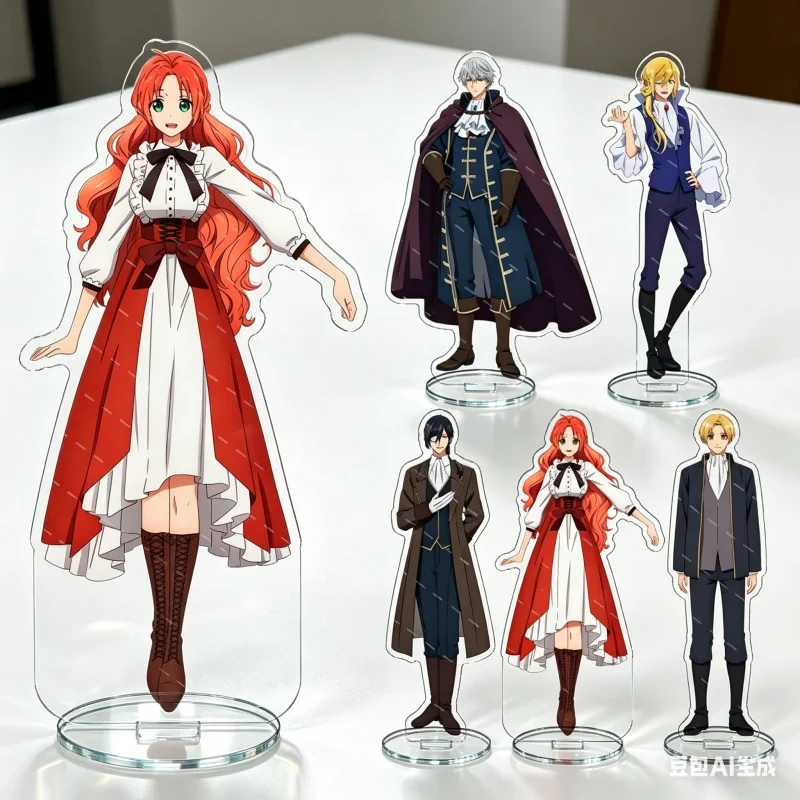 Porte-clés en acrylique Elena & Kael : La Dame Gourmande et le Comte Fou de Sang – Pendentif Personnage Anime, Décoration de Bureau, Cadeau pour Fans