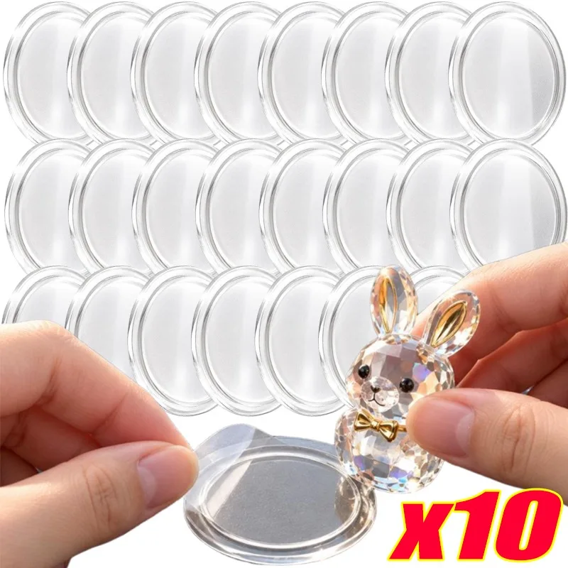 Car Dashboard Adhesive Mat Anti Slip Sticker Ornament Fixing Pad Removable 40mm Transparent Soft Gel Car Interior Decorations