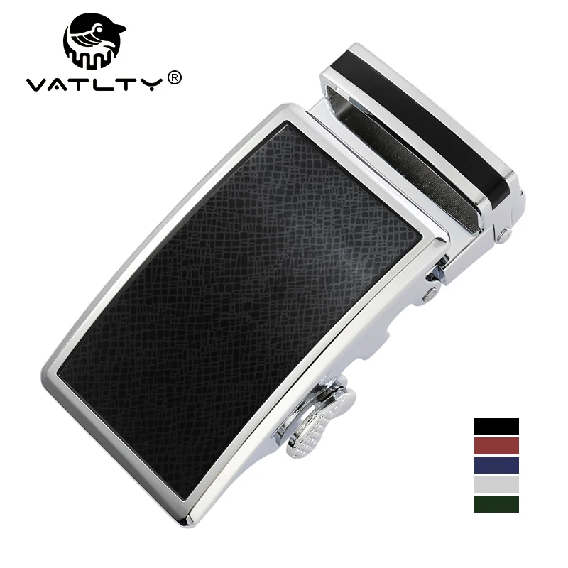 VATLTY Luxury Belt Buckle for Men Premium Metal 36mm Automatic Buckle Stylish Silver Belt Buckle for Non-perforated Belts Male