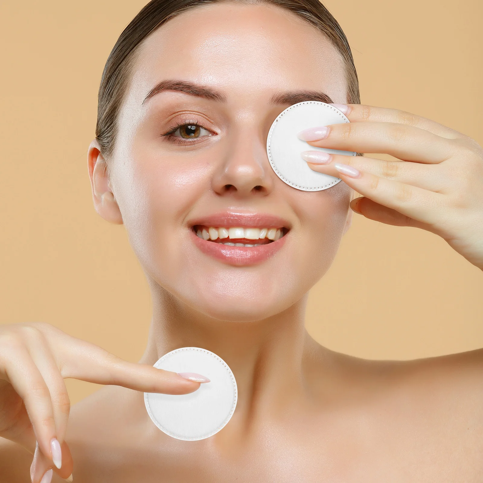 200 قطعة من وسادات الوجه القطنية السميكة مكونة من 3 طبقات صديقة للبشرة لاستخدام الحبر ومزيل تطبيق المكياج ناعم ومريح #5