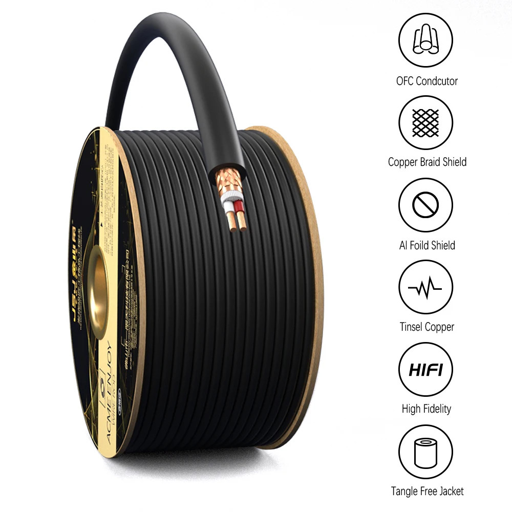 Musical Sound Hifi Speaker Cable Loudspeaker Pure Copper Braided Net With Nerve Oxygen-Free Copper Car Stereo Speaker Cord Wire