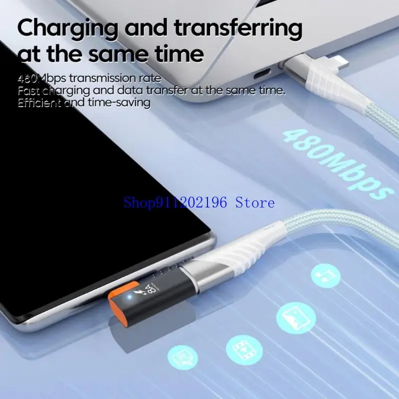 P82A Travel Friendly USB C Connectors Cable to USB C Adapter Support OTG Excellent Wear Resistance Heat Dissipation
