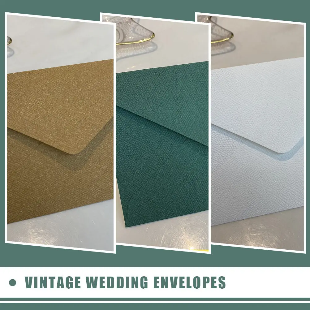 

16Pcs Vintage Invitation Envelopes Premium Paper Multi-Function Wedding Baby Shower Graduation Cards Envelopes