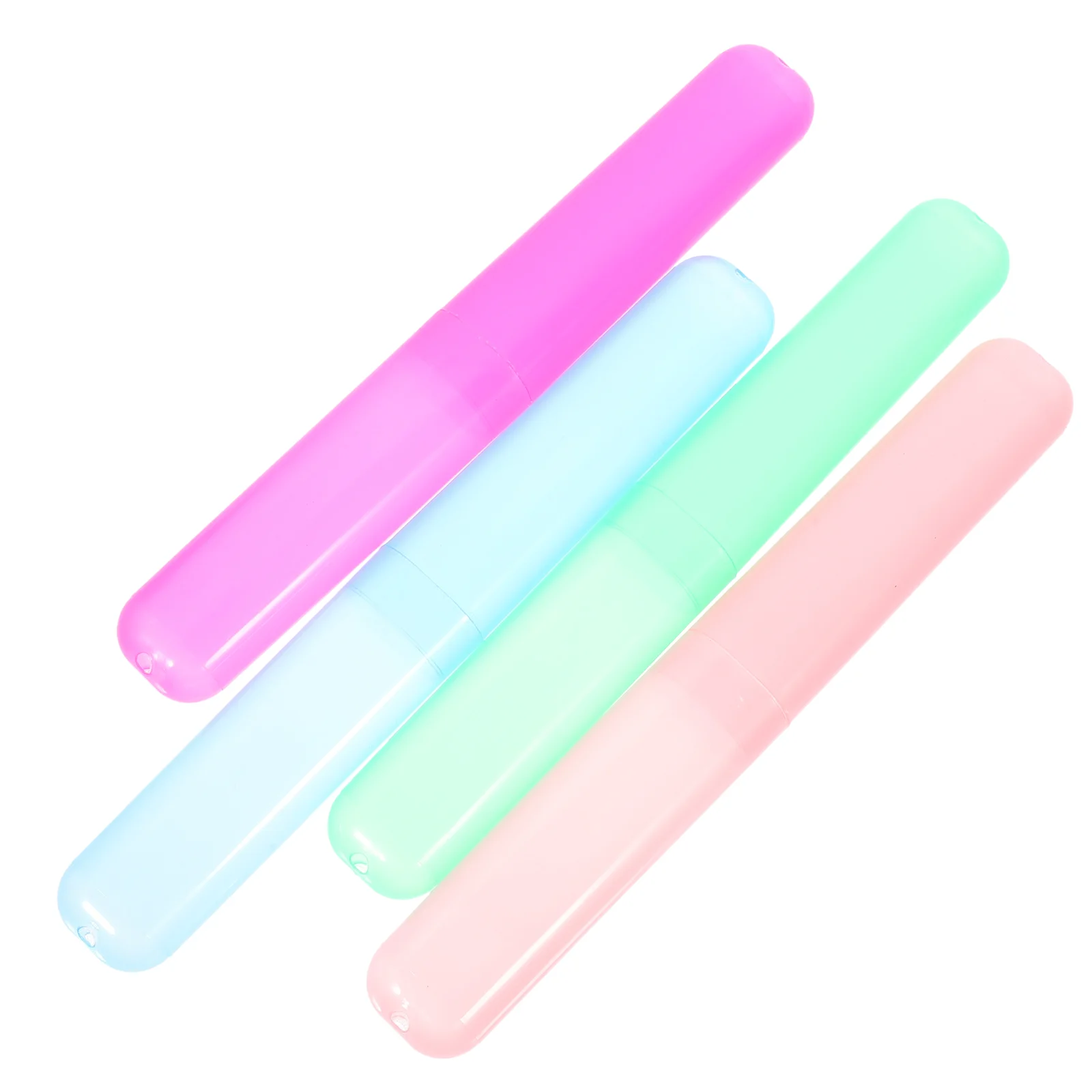 4 Pcs Plastic Toothbrush Holder Brushes Case Travel Cases Holders for Container Box Protector