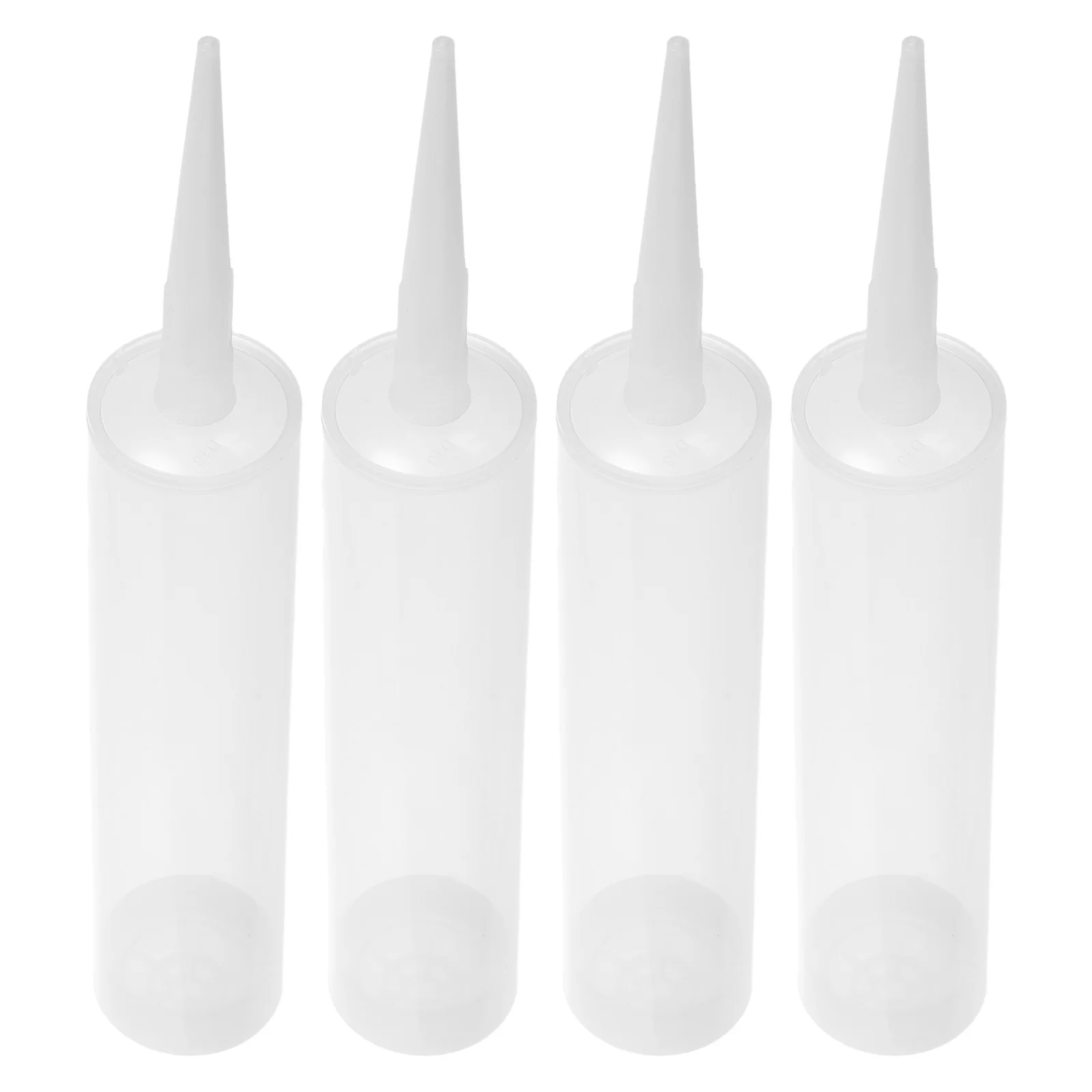 4개 누출 방지 플라스틱 접착제 병 300ml 투명 재사용 가능 용기 공예용 접착제 디스펜싱 리필 가능 저장 튜브