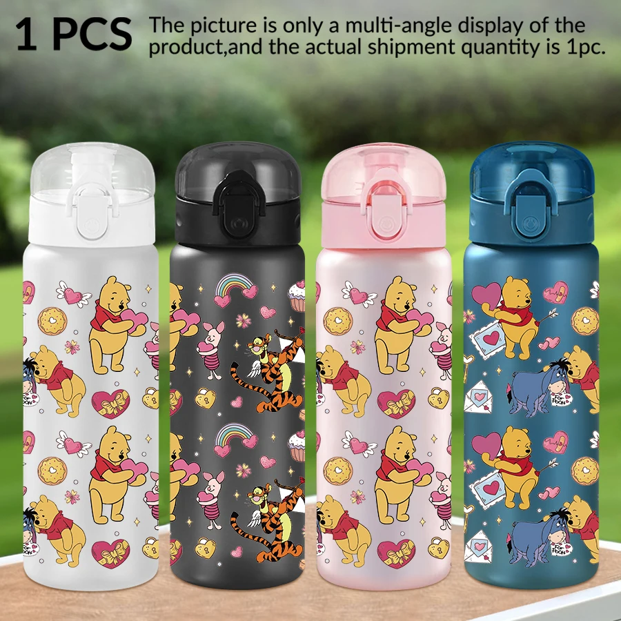 Bouteille d'eau en plastique Disney Winnie l'ourson/abeille/Motif 26oz, tasse de sport comme cadeau d'anniversaire/retour à l'école, 1 pièce