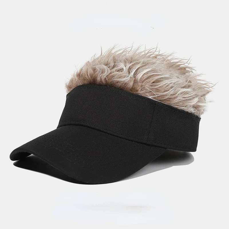 Casquette de baseball avec perruque à pointes pour hommes et femmes, chapeau avec poils à pointes, pare-soleil réglable, cosplay unisexe