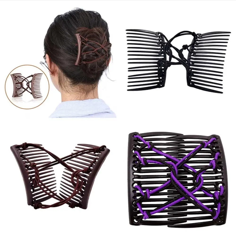 Corde élastique exquise pour coiffeur, 6 couleurs, cerceau de coiffure, peigne paresseux, pinces à cheveux