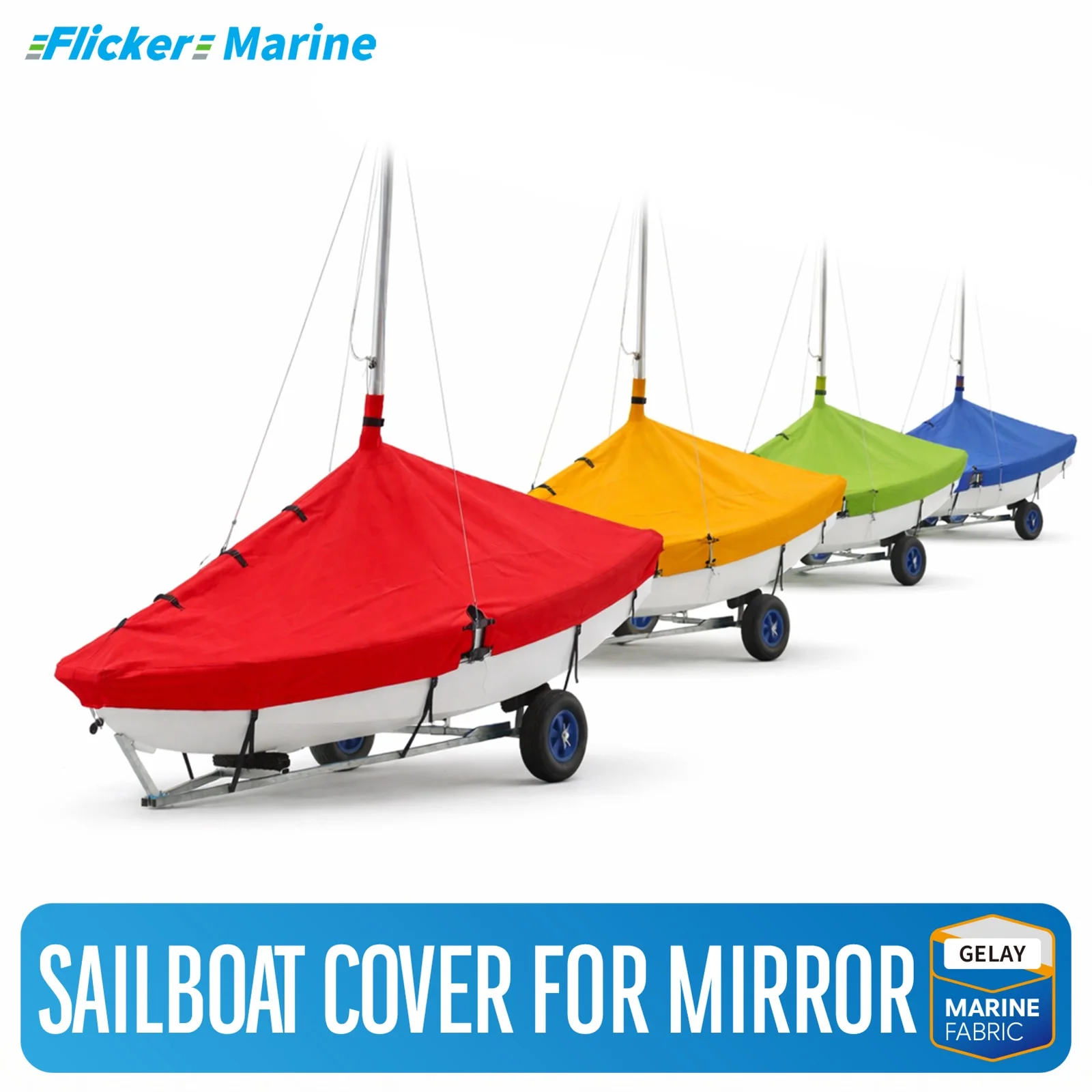 

Sailboat Cover for Mirror, Heavy Duty UV Resistant Dinghy Cover for Mirror Class Sailing Boat, Marine Grade Tear-Resistant Polye