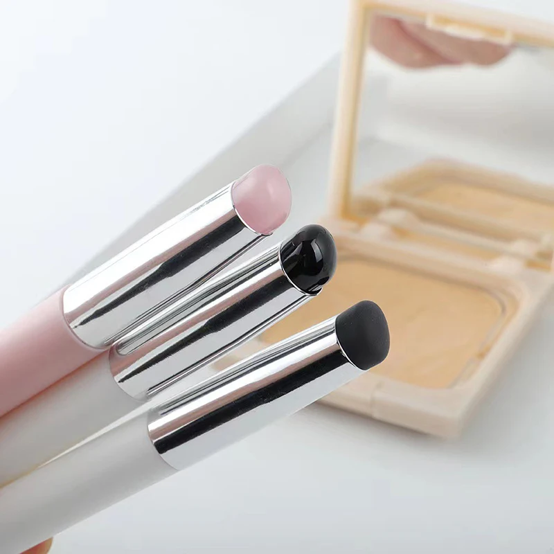 Silicone/ Pappus Lip Brush Angled Concealer Makeup Brush Tool Portable Round Head Like Fingertip Q Soft Lipstick Brush Concealer