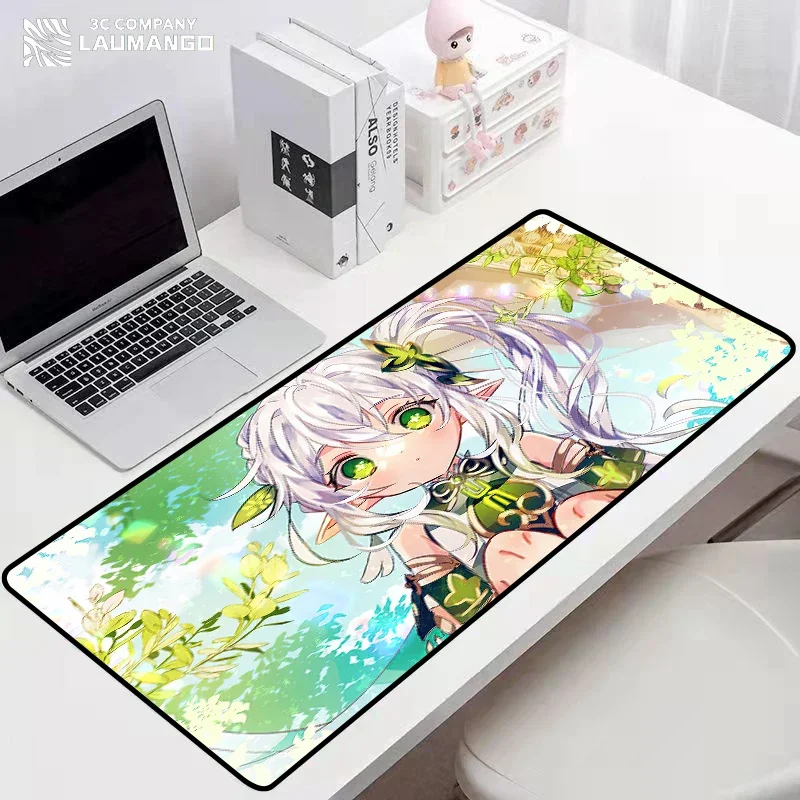 Nahida Mause Pad Genshin Impact Gaming Laptops Pc Accessories Rubber Mat Gamer Keyboard Deskmat Mausepad Mouse Mats Mousepad Xxl