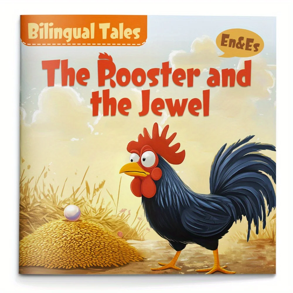 Bilingual Tales: The Rooster and the Jewel, Classic Fable Storybook for Kids