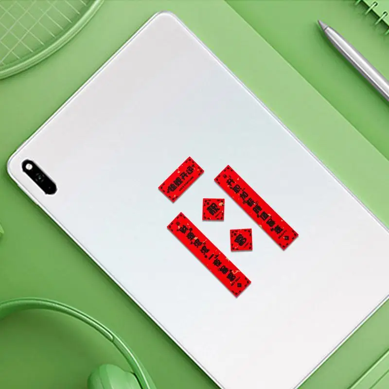 Neujahr Mini Couplets dekorative Couplet mit Mustern und Texten niedlichen Tür aufkleber DIY Mini Couplet spurlose Mini-Aufkleber