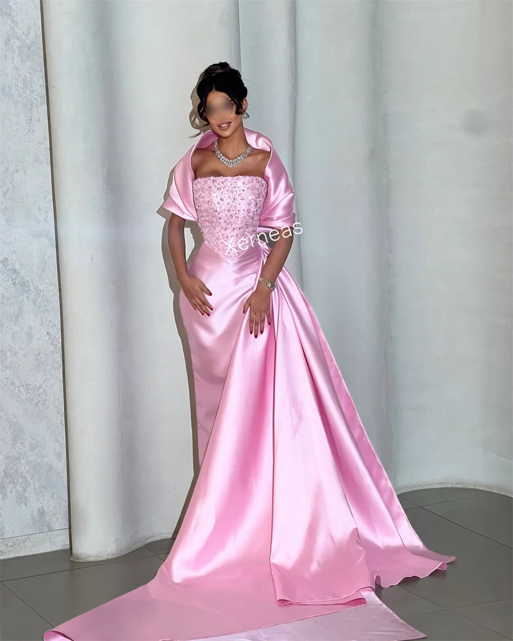 Customized Charmeuse Sequined Chic Off-the-shoulder Long Dresses Bespoke Occasion Luxury Women's Evening Party Sparkle