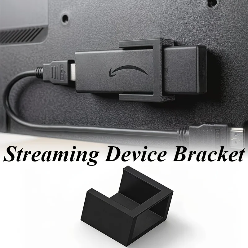 Plastic Wall Mount Bracket for Fire TV Stick, Rugged Durable Space‑Saving Compact Easy‑Install Streaming Media Device Holder