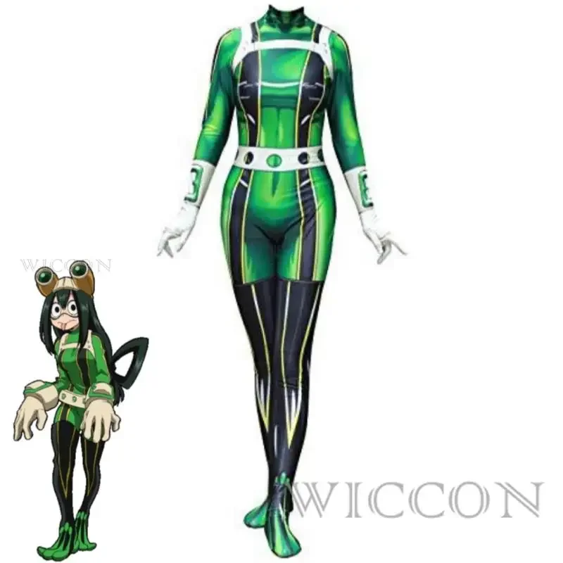 CosplayAnime Midoriya Izuku Deku Uraraka Ochaco Asui Tsuyu Froppy Boku No Cosplay disfraz peluca mono traje de Halloween