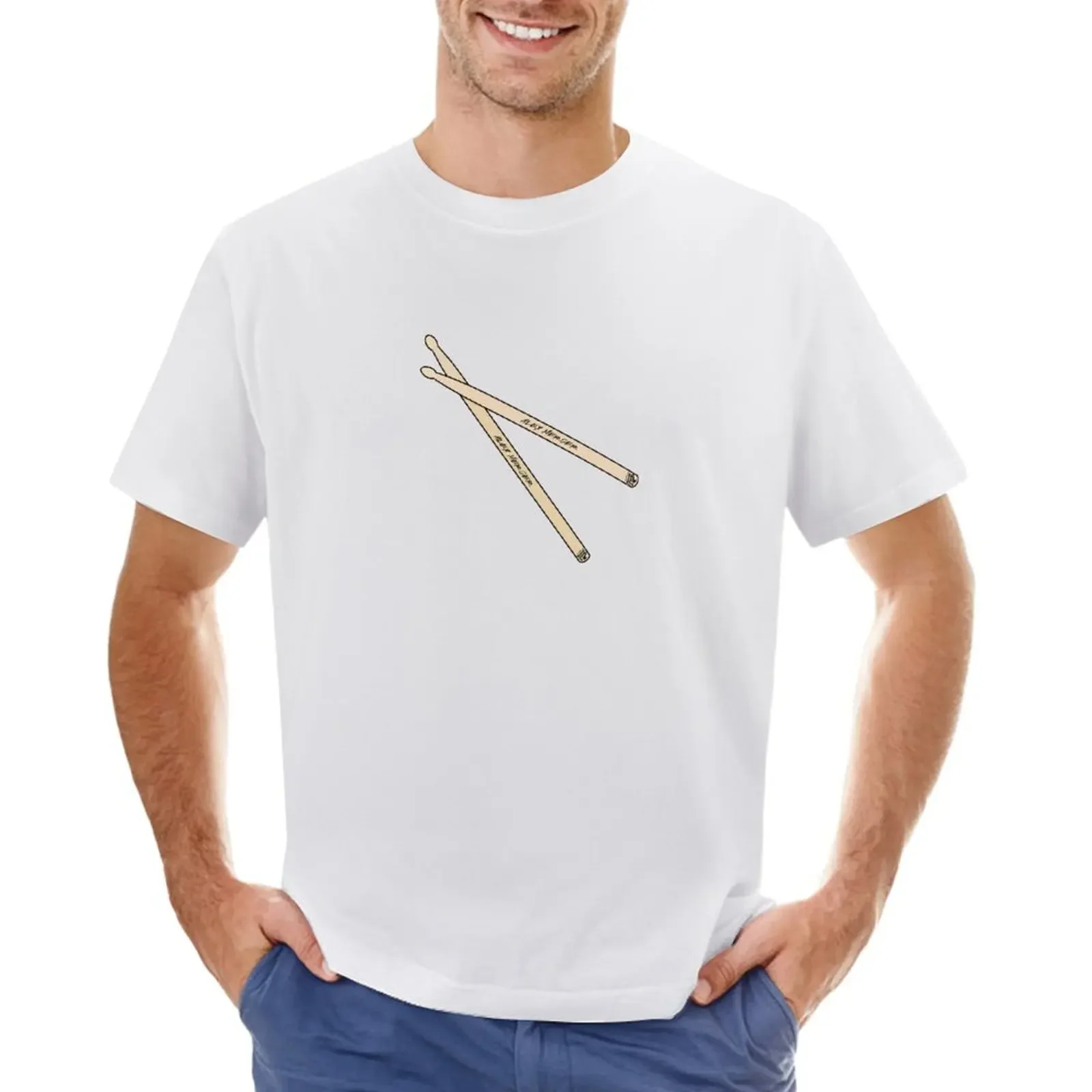 

Alex Drumsticks T-shirt anime clothes customizeds customs design your own tops men workout shirt