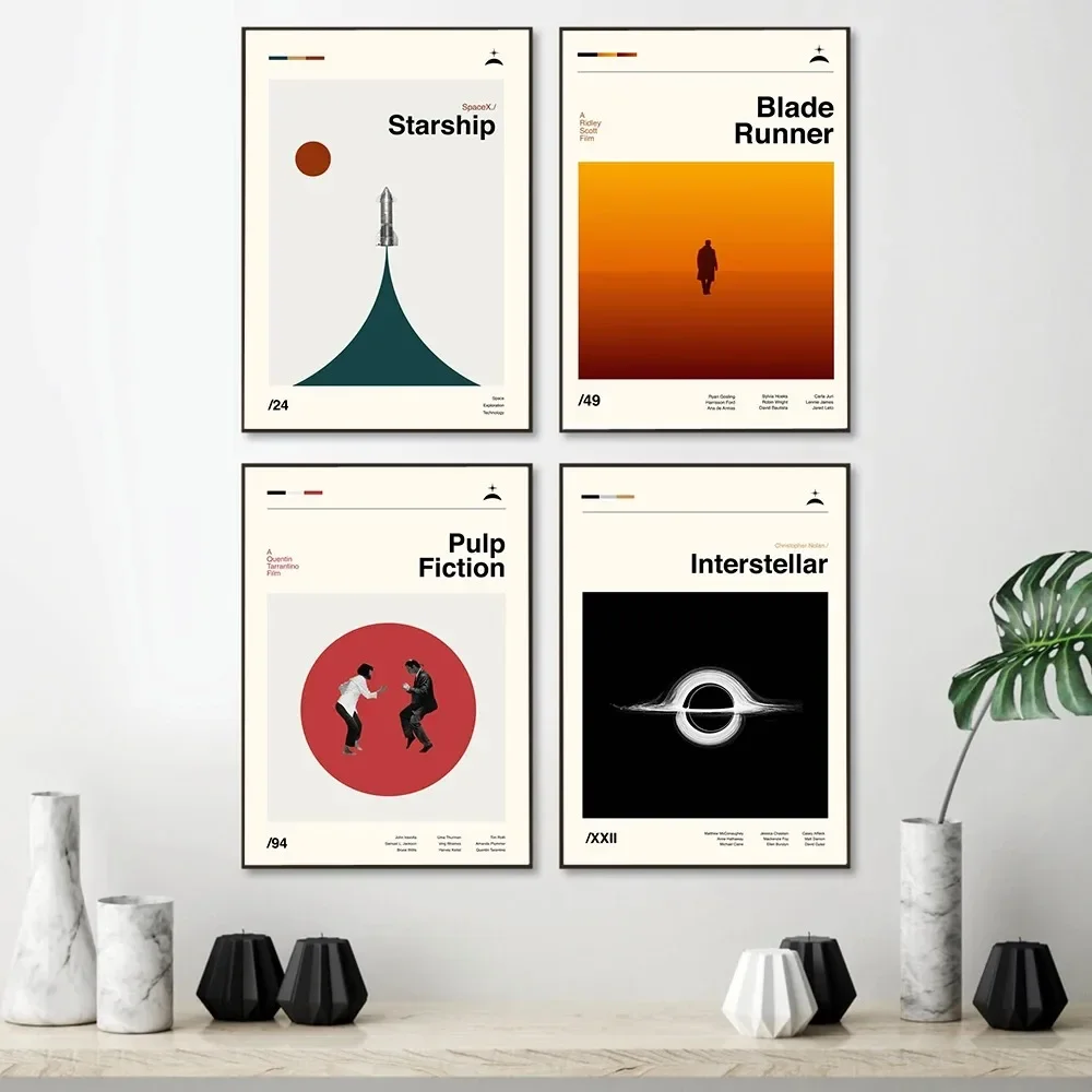 قماش اللوحة اللب الخيال الرجعية بين النجوم شفرة عداء 2049 ملصق وطباعة مجردة جدار الفن فيلم صورة ديكور غرفة نوم