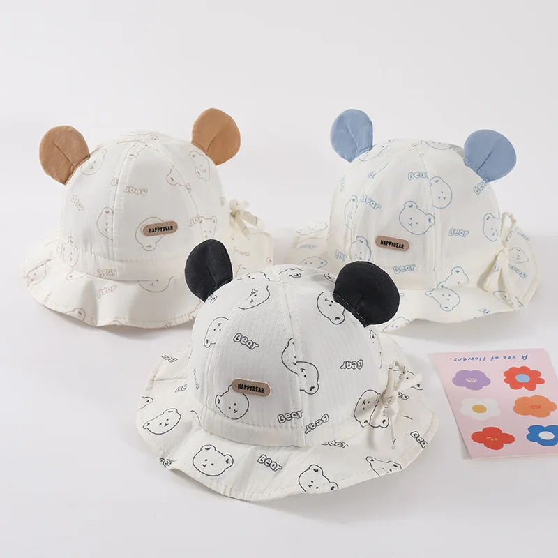 

Baby Hat Summer Spring Grid Thin Cute Bucket Hat Sun Hat Baby Sunscreen Basin Hat Baby Cap Kids Hat Going Out Bucket Hat