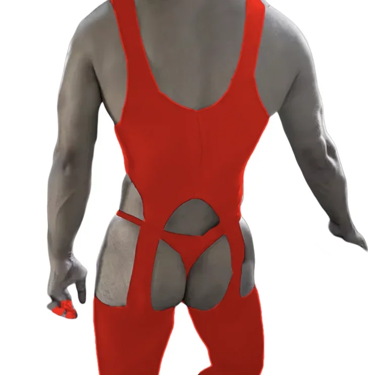 Güçlü erkek Bodystockings Erotik Erkek Bodysuits Crotchless Seksi Gecelik Adam Tulumlar Beyefendi Pijama Dropshipping