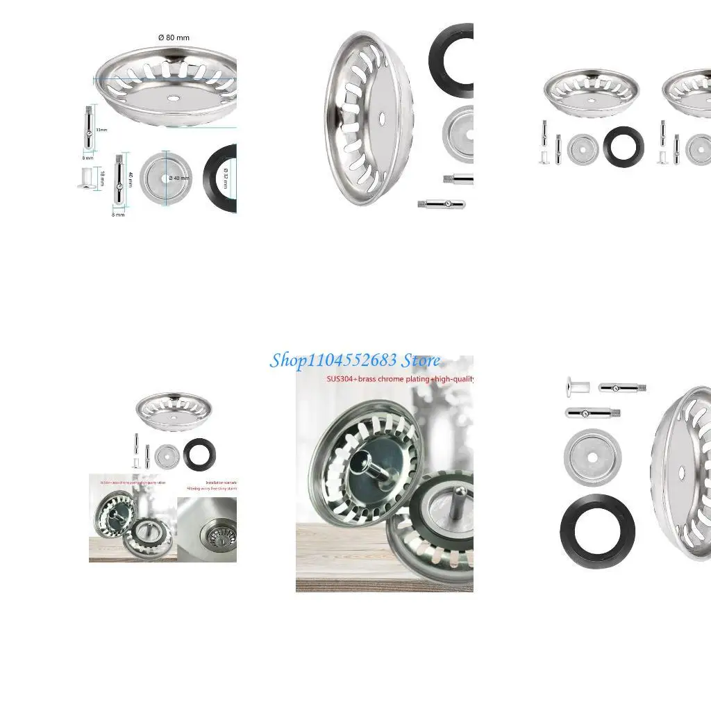 

Y6GD 2set Kitchen Sink Strainer Drain Basket Anti-Clogging Waste Sink Filters