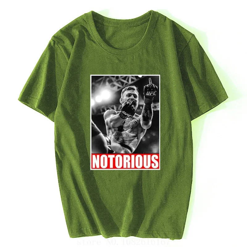 T-shirt Funny Design Black Fashion Streetwear Tee Conor McGregor Notorious Men Fan  Cool Shirt Homme Funny T Shirts