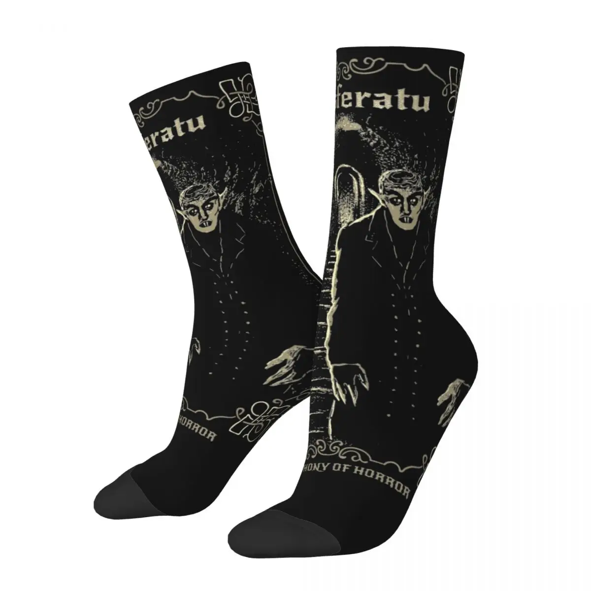 

Fashion Nosferatu Basketball Socks Polyester Long Socks for Women Men Sweat Absorbing