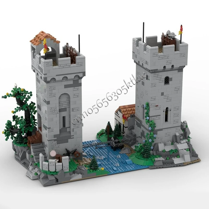 3395 Elementów MOC Średniowieczne Wieże Łańcuchowe Zamek Modularny Model Klocki Zestawy Edukacyjne Składanie DIY Klocki Zabawki Prezenty dla Dzieci