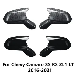 Mirror Cap Cover For Chevy Camaro LT SS RS ZL1 2016-2022 Rearview Side Mirror Cover Wing Cap Exterior Door Rear View Case Trim