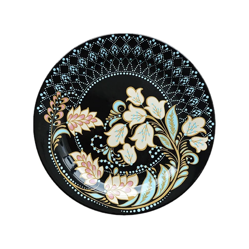 

European style Creative plate personalized dishes ceramic household tableware ceramic plate exquisite premium dishes pasta plate