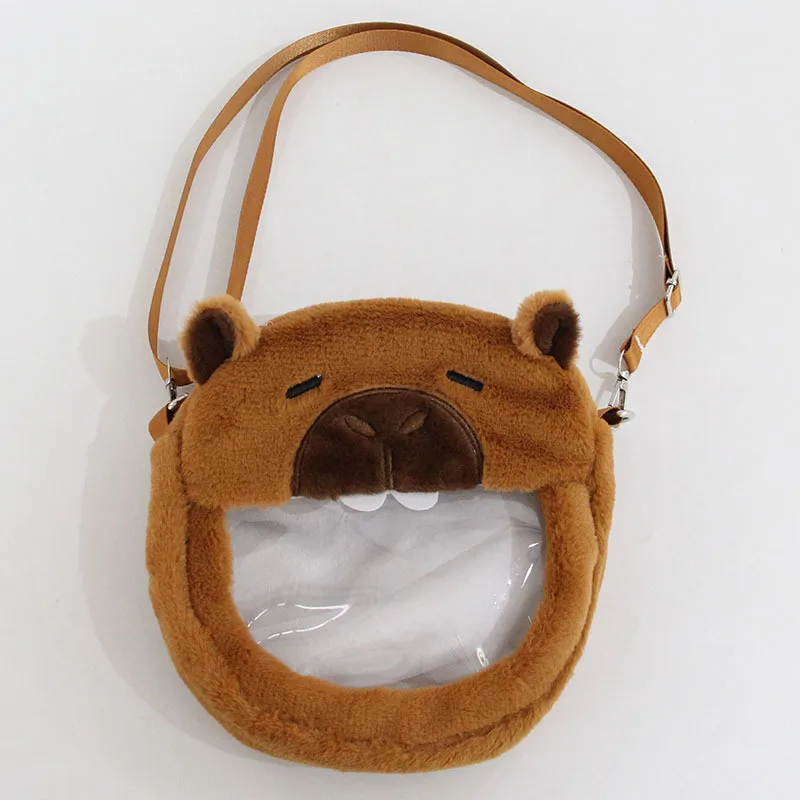 Entzückende Cartoon Capybara Plüsch tasche lustige Tier Student weiche Umhängetasche niedliche kleine runde Tasche Cross body Kinder Geburtstags geschenk