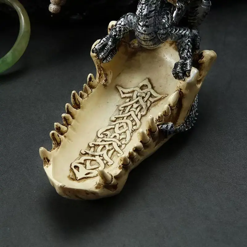 

Поднос для игральных костей в стиле западного дракона, 7,4 дюйма, для RPG и DND, для хранения полимерных и металлических костей, скульптура из смолы, статуэтка, декор для дома