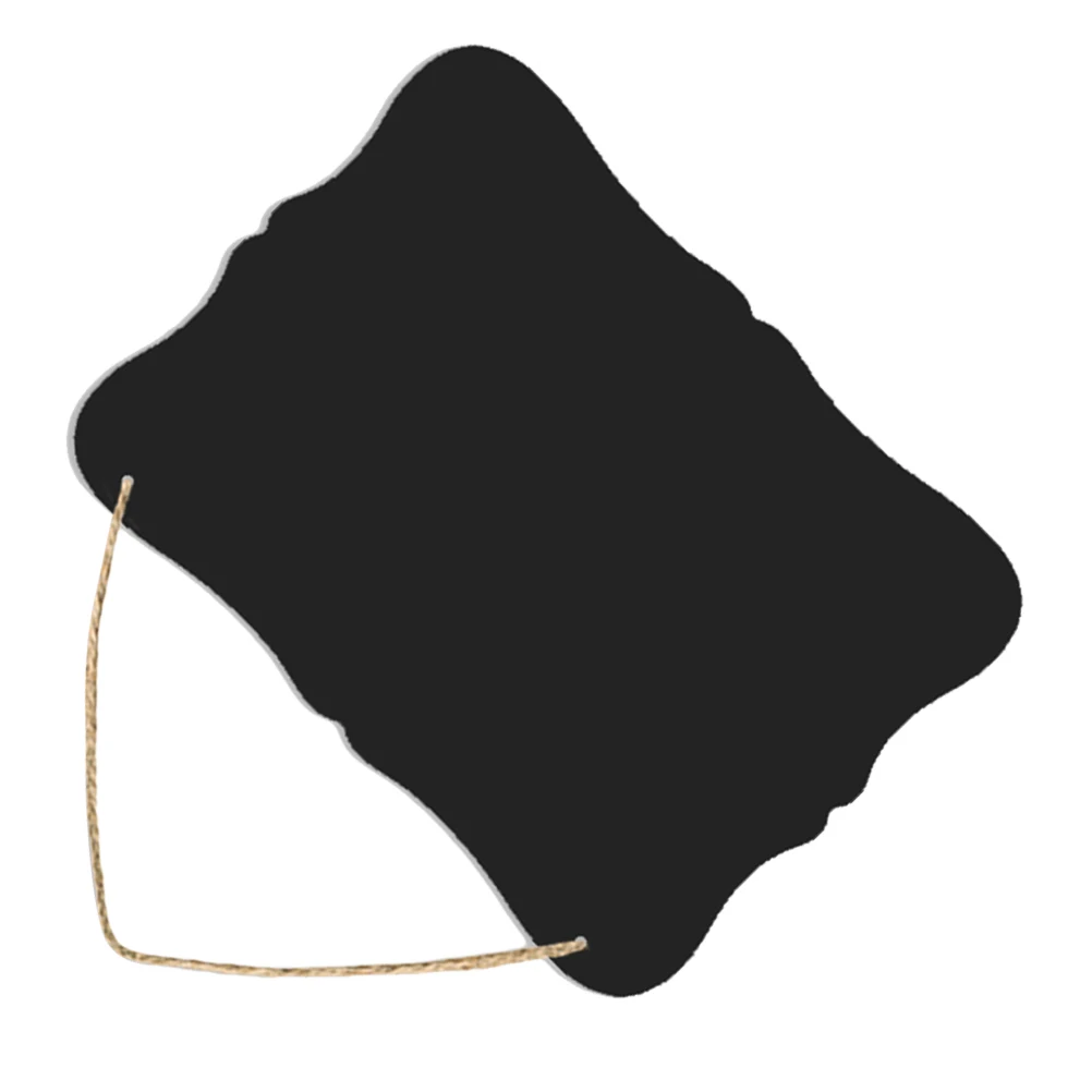 

160207pcs Blackboard Decor Tags Reusable Mini Chalkboard Double-Sided Erasable Hanging Message Board For Wall Sign Display Craft