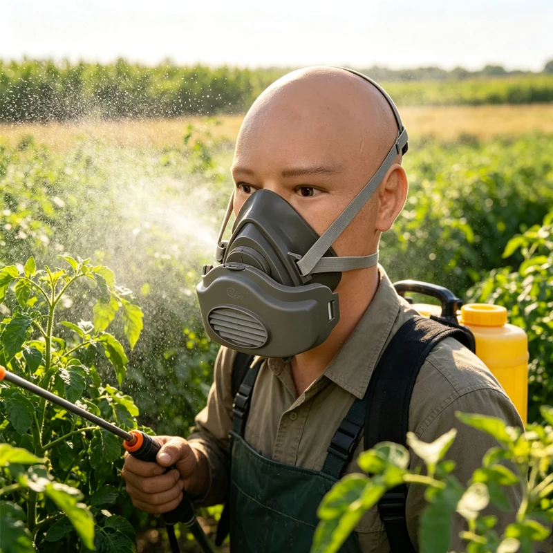 1pcs Gas And Dust Mask Anti Spray Paint Polishing Anti Smoke Chemical Gas Suitable For Mining Metal Smelting Fire Rescue Venue