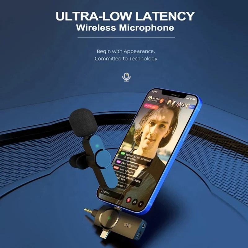 Plug-play 3 In 1 microfono Lavalier Wireless professionale microfono Wireless con risvolto portatile per Jack Lightning di tipo c da 3.5mm