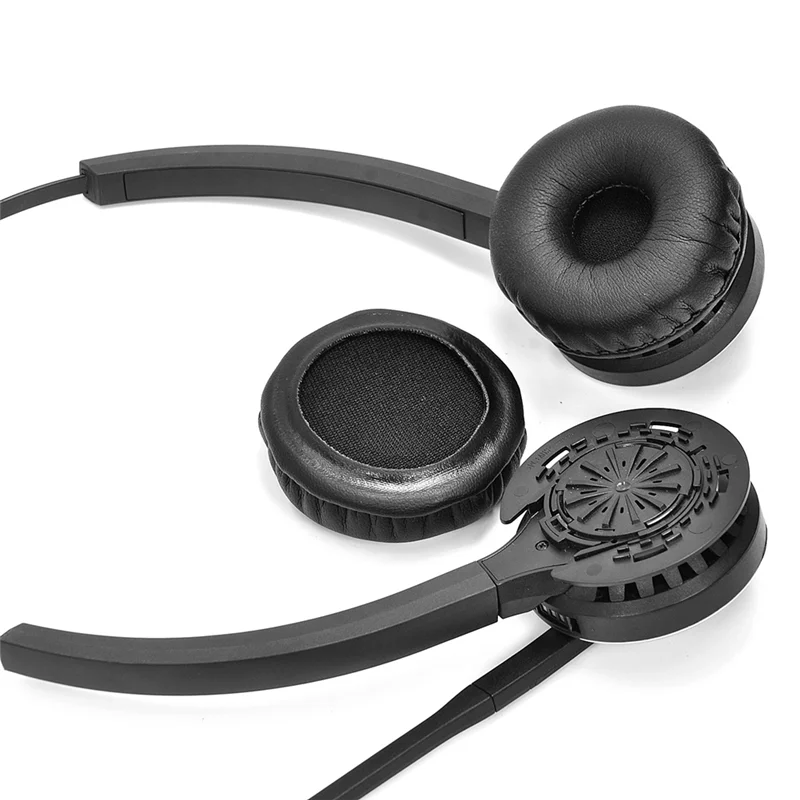 N35R-4 Cztery Sztuki Czarnych Poduszek na Uszy Zamiennych do Słuchawek Jabra 50mm Kompatybilnych z Jabra PRO 920 930 935 9450 9460 9465 9470 Hea
