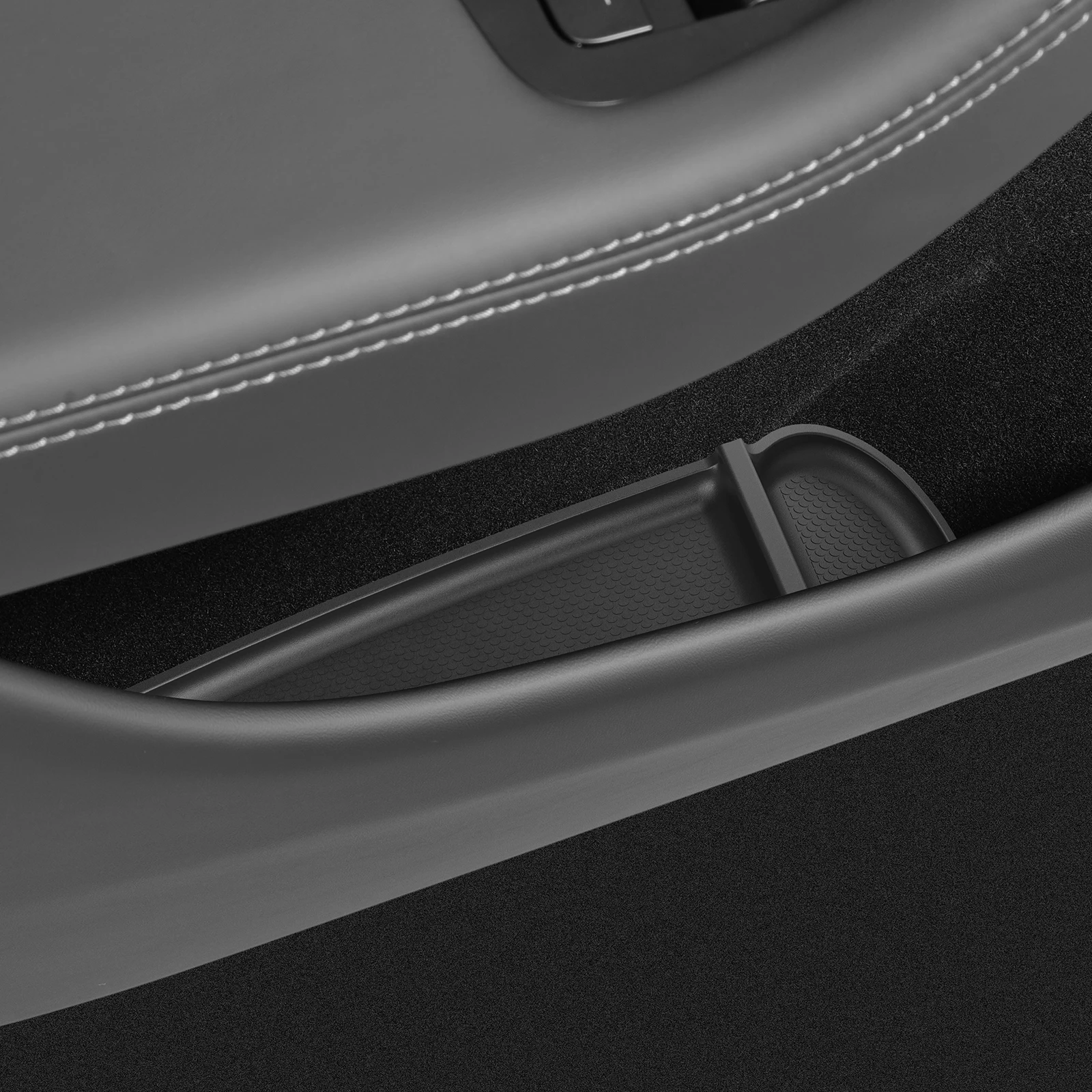 Smabee für Tesla Model Y Juniper/YL 2025 2026 Türschlitzmatte Vorne Hinten Türhalterung Ablage Tür-Aufbewahrungsmatte Zubehör Schwarz – Detail 3