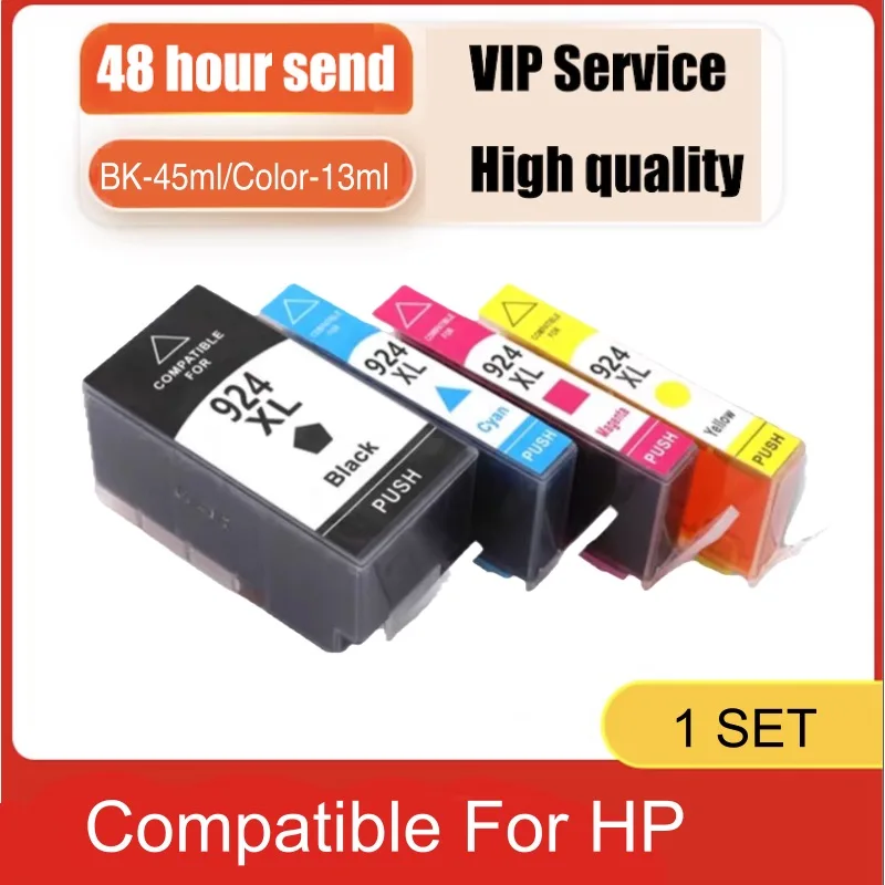 Compatible Ink Cartridges Black Color Compatible with HP 923 924 925e, Work for HP 8120e 8122e 8124e Printer
