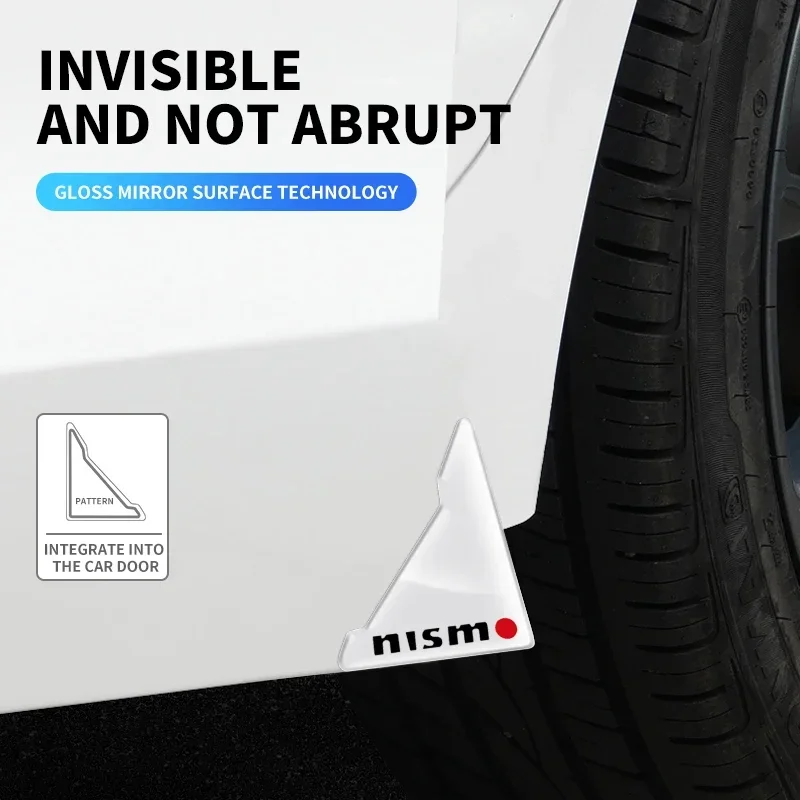 2Pcs Car Styling Door Corner Protector Silicone Bumper Sticker For Nismo Nissan Tiida Teana Skyline Juke X-trail Almera Qashqai