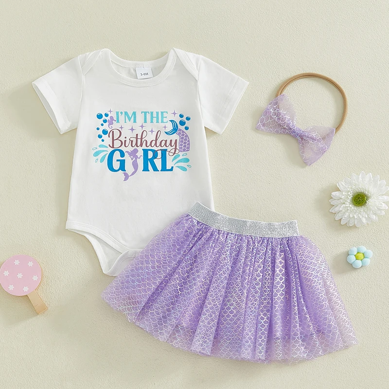 Tenues d'anniversaire pour petites filles, robe à manches courtes, imprimé Floral, Leggings, bandeau à nœud, ensemble Costume licorne pour enfants