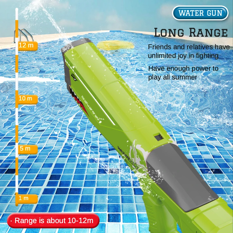 Summer Adult Shark Automatic High-Tech Water Soaker Guns,Beach Battle Super Against Water Gun，Pool Kids Outdoor Boy Gifts