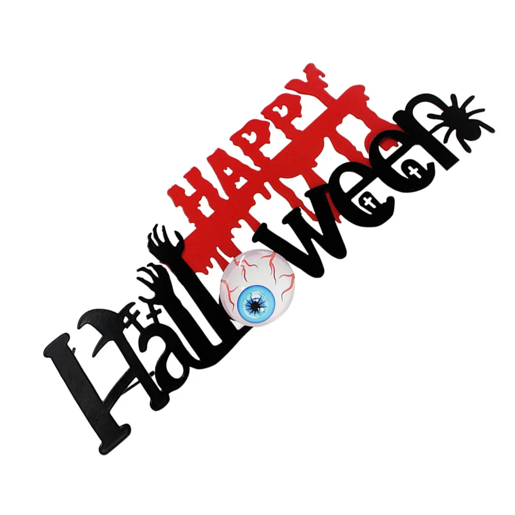 

Halloween Iron Table Sign Happy Halloween Decor for Dining Room and Coffee Shop Table Centerpiece Sign Adornments
