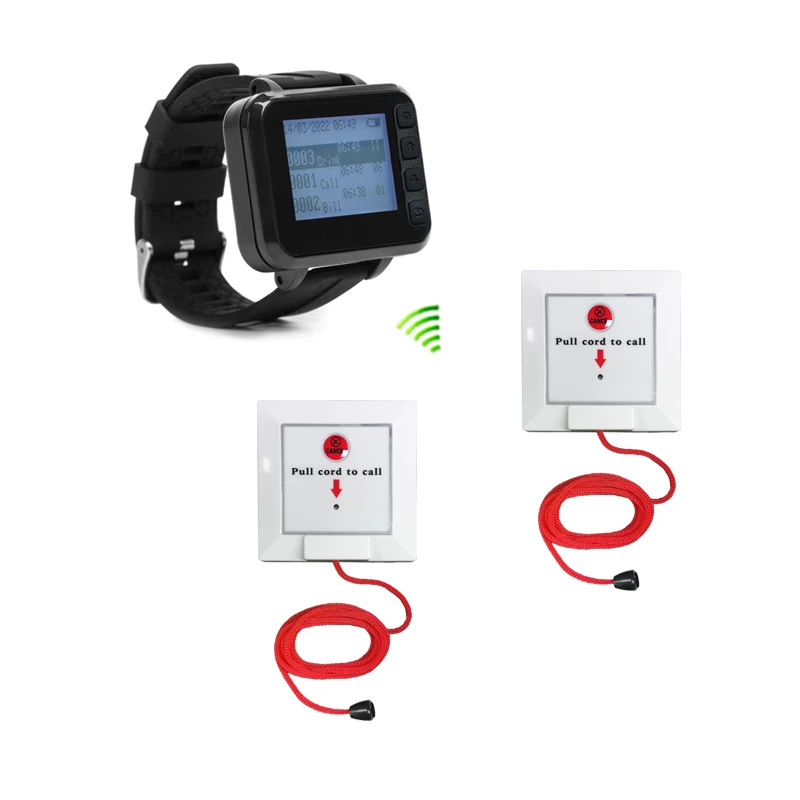 Nurse Call Buttons For Home Wireless Caregiver Pager For Elderly Patients To Call For Help