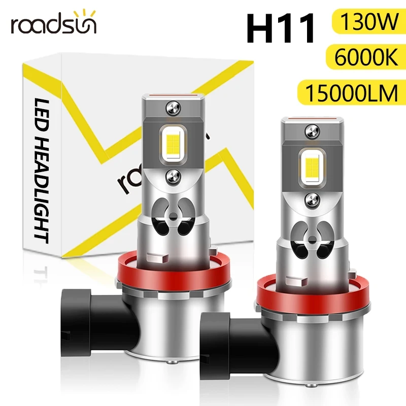 Plug And Play H11 Led Headlamp Car H8 H9 Headlight Bulbs 12V 15000LM CSP Chips Turbo Fog Lamp With Fan Cooling Canbus No Error