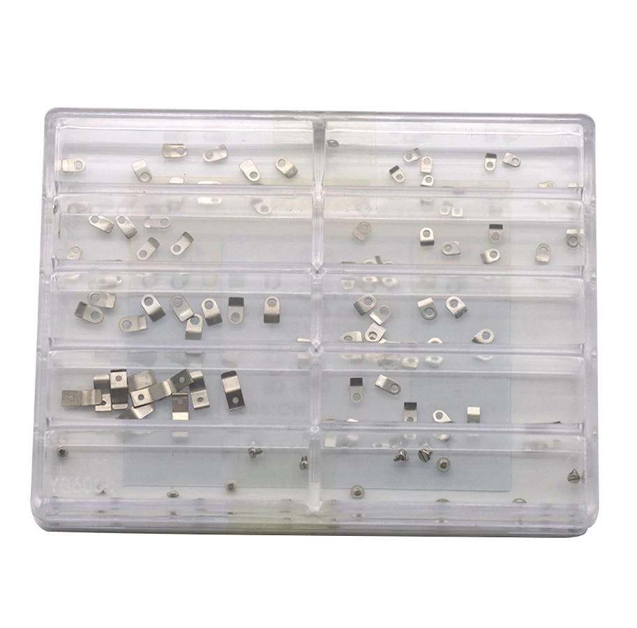 時計部品、ケース内ムーブメント固定用接続プレート、ムーブメントとケース固定用ネジ