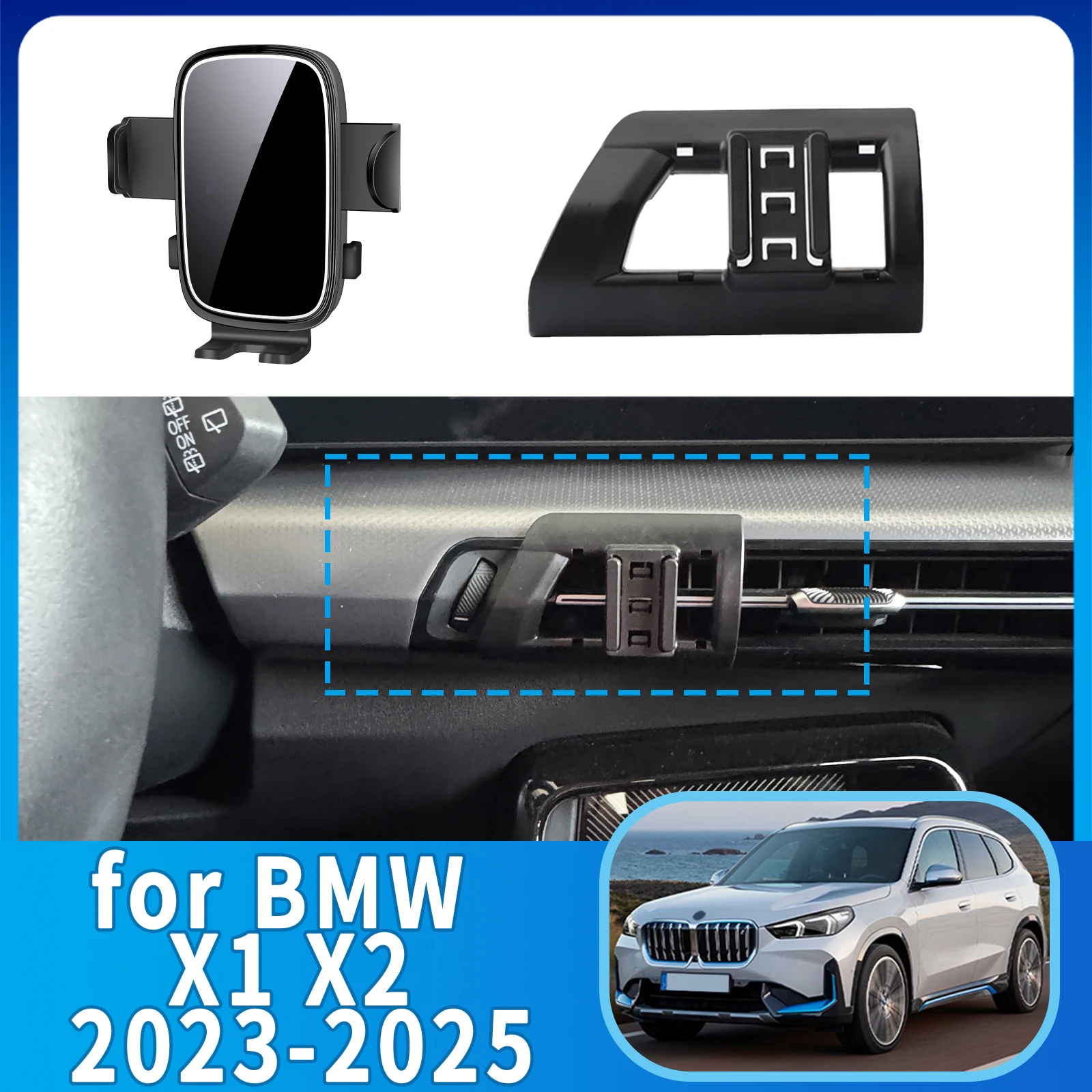 fit for BMW X1 X2 2023 2024 2025 ​​Phone Holder, Dashboard Screen Mount Bracket Easy Installation​​ Car accessoires